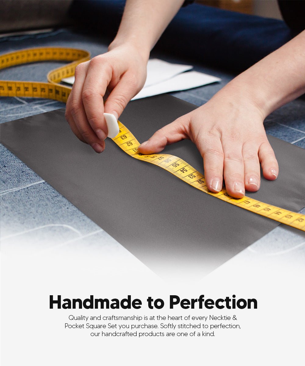 Vittorio Farina Men's Satin Skinny Necktie & Pocket Square - Suits You Sir - White - 