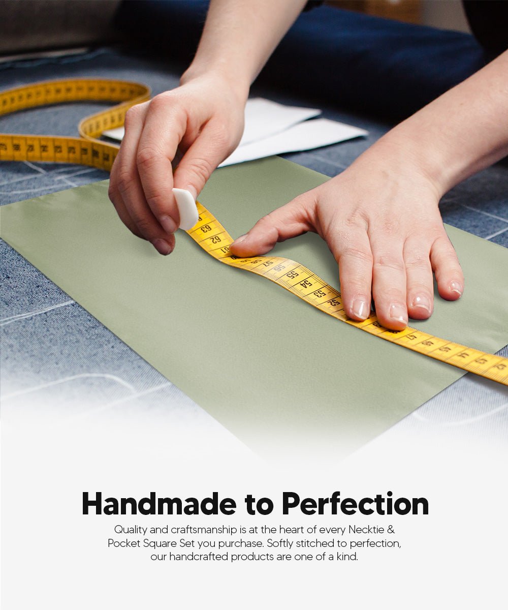 Vittorio Farina Men's Satin Skinny Necktie & Pocket Square - Suits You Sir - White - 