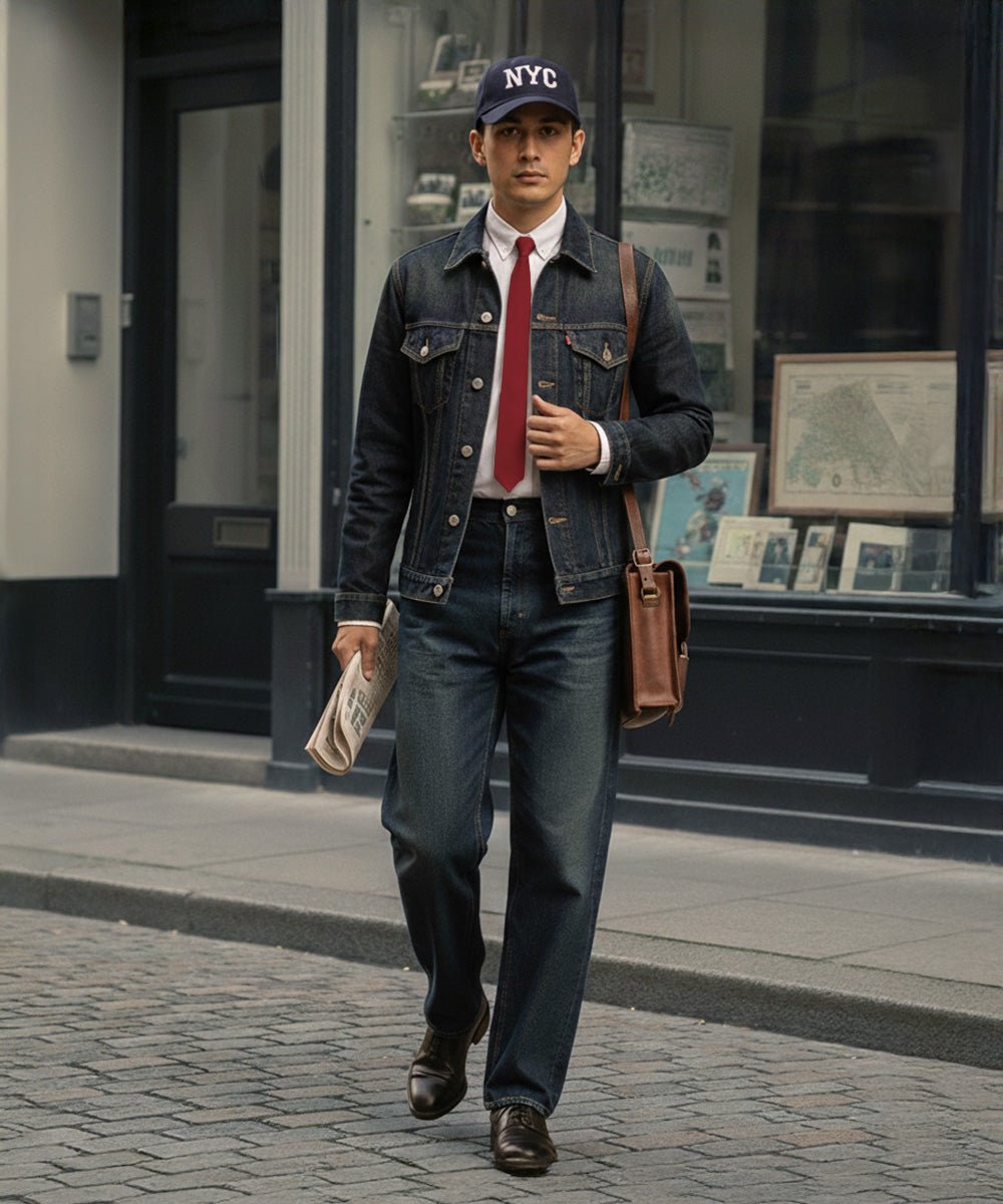 Vittorio Farina Men's Satin Skinny Necktie & Pocket Square - Suits You Sir - White - 