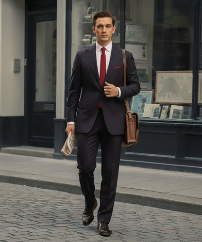 Vittorio Farina Men's Satin Skinny Necktie & Pocket Square - Suits You Sir - White - 