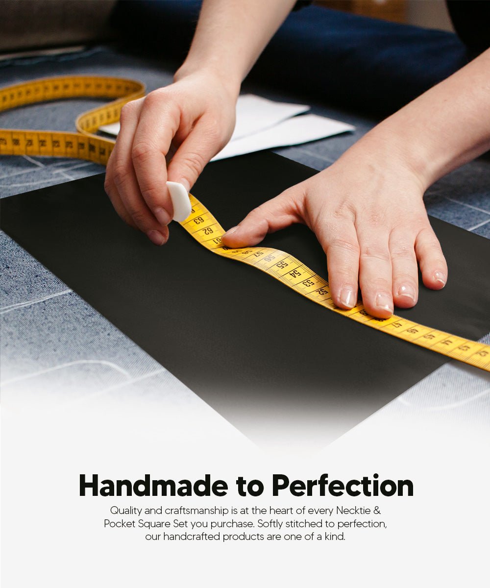 Vittorio Farina Men's Satin Skinny Necktie & Pocket Square - Suits You Sir - White - 