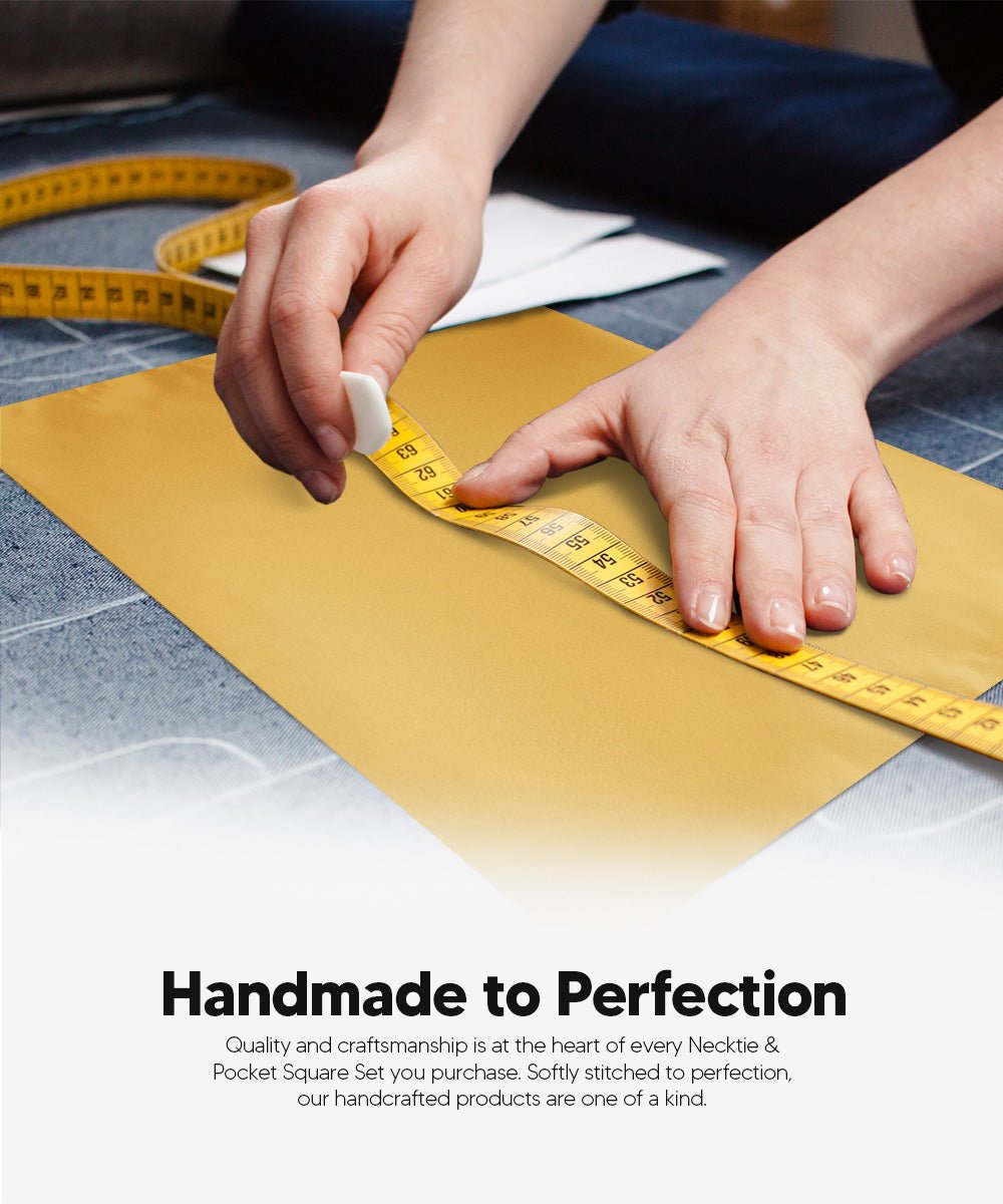 Vittorio Farina Men's Satin Skinny Necktie & Pocket Square - Suits You Sir - White - 