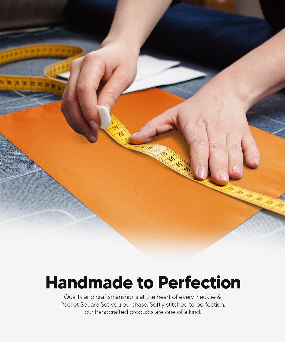 Vittorio Farina Men's Satin Skinny Necktie & Pocket Square - Suits You Sir - White - 