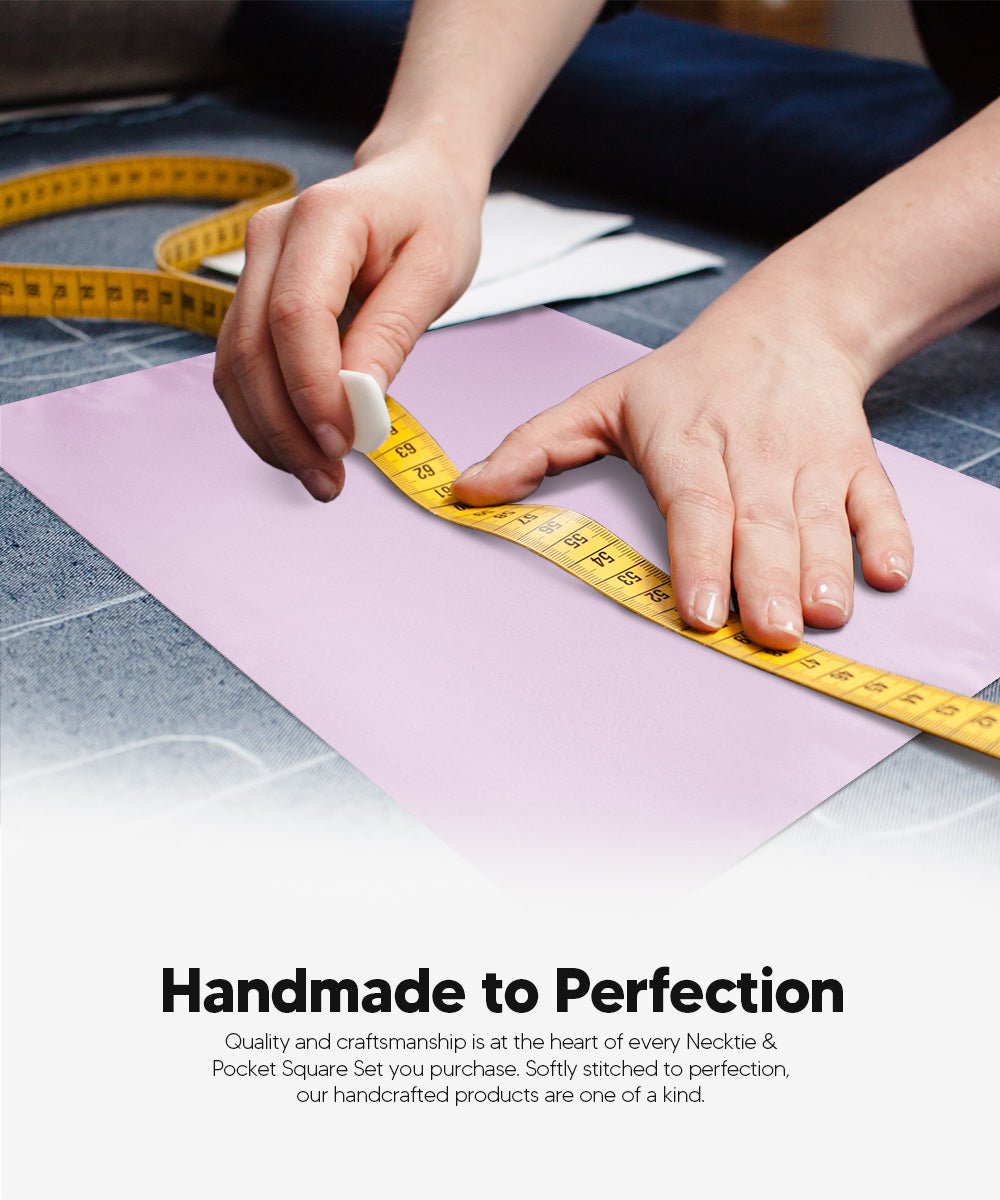 Vittorio Farina Men's Satin Skinny Necktie & Pocket Square - Suits You Sir - White - 