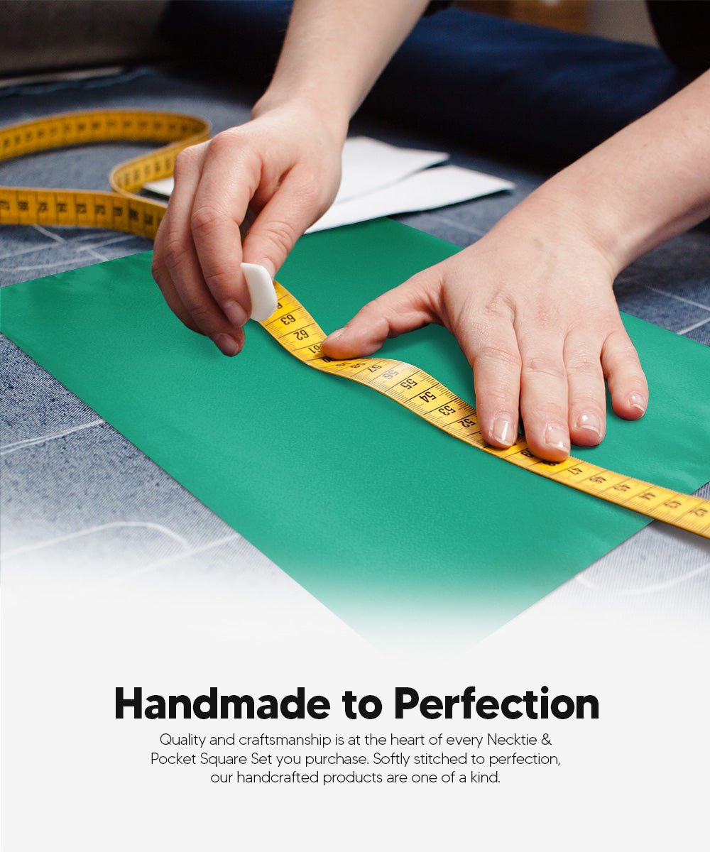 Vittorio Farina Men's Satin Skinny Necktie & Pocket Square - Suits You Sir - White - 