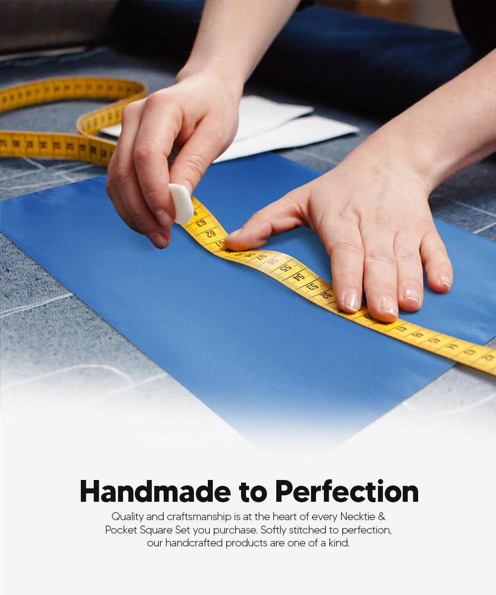 Vittorio Farina Men's Satin Skinny Necktie & Pocket Square - Suits You Sir - White - 