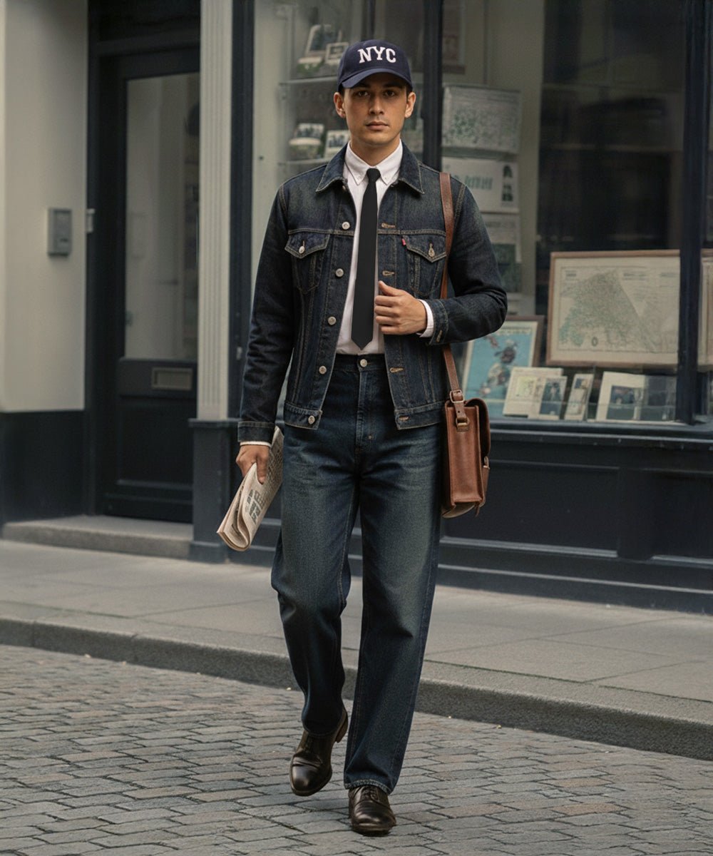 Vittorio Farina Men's Satin Skinny Necktie & Pocket Square - Suits You Sir - White - 