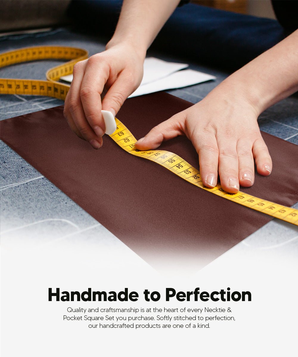 Vittorio Farina Men's Satin Skinny Necktie & Pocket Square - Suits You Sir - White - 