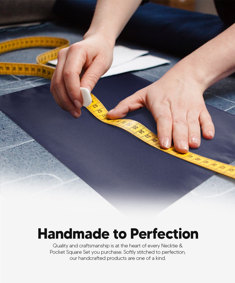 Vittorio Farina Men's Satin Skinny Necktie & Pocket Square - Suits You Sir - White - 