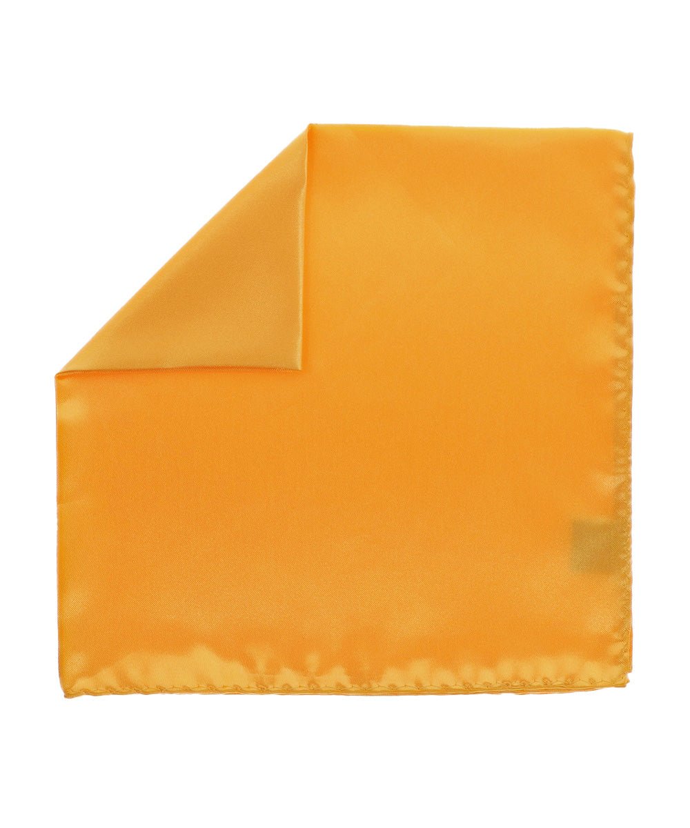Vittorio Farina Men's Silky Satin Square Pocket Square - Suits You Sir - Amber - 17x17