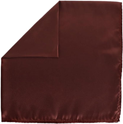 Vittorio Farina Men's Silky Satin Square Pocket Square - Suits You Sir - Brown - 17x17