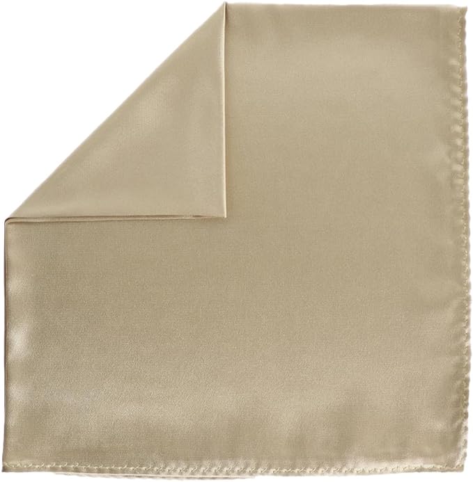 Vittorio Farina Men's Silky Satin Square Pocket Square - Suits You Sir - Gold - 17x17