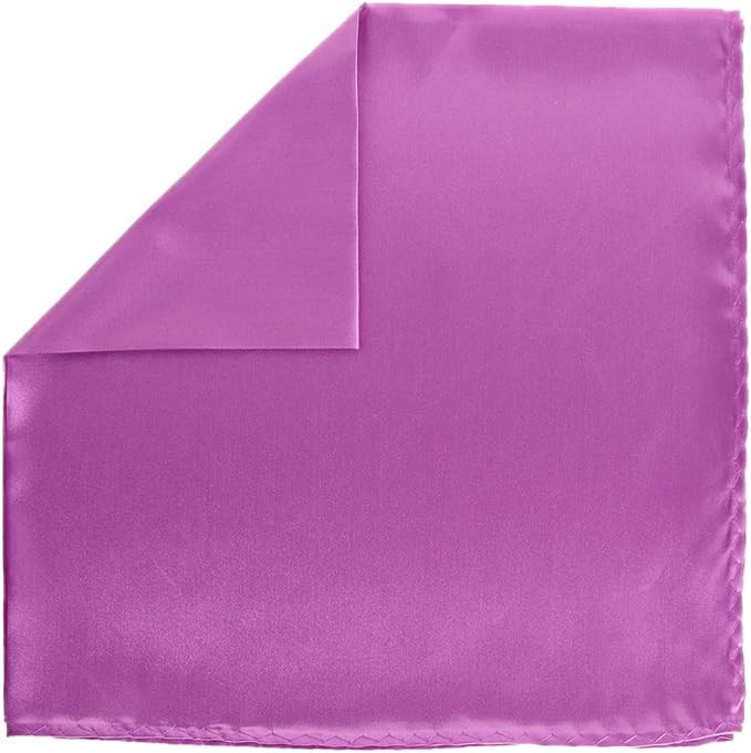 Vittorio Farina Men's Silky Satin Square Pocket Square - Suits You Sir - Lavender - 17x17