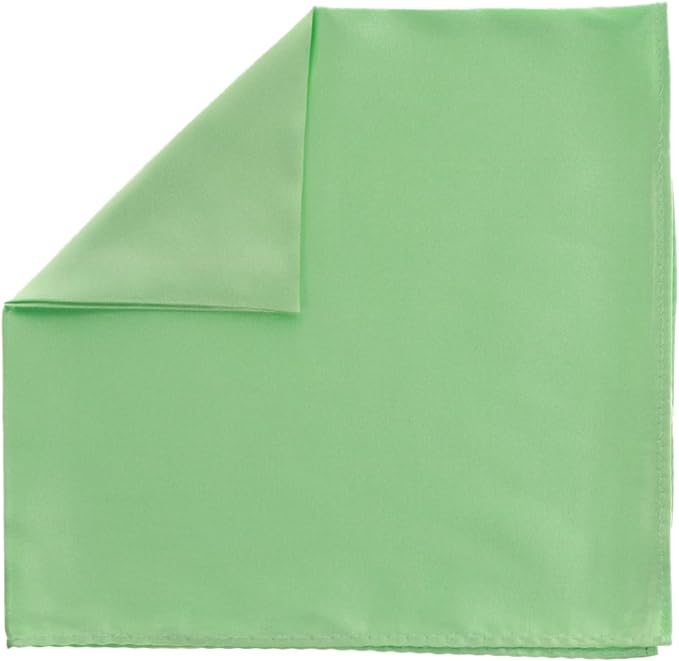 Vittorio Farina Men's Silky Satin Square Pocket Square - Suits You Sir - Lime Green - 17x17