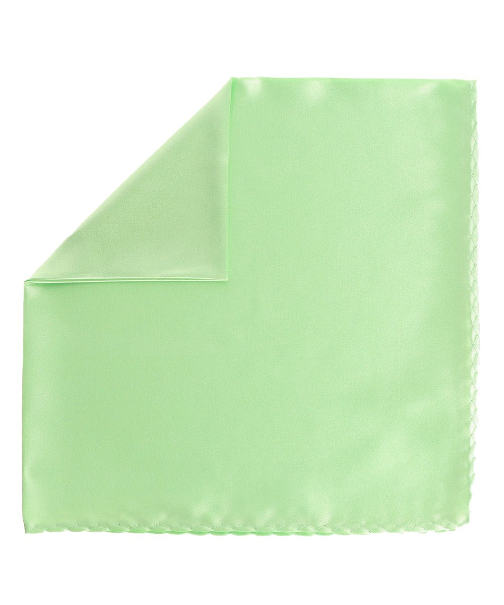 Vittorio Farina Men's Silky Satin Square Pocket Square - Suits You Sir - Mint Green - 17x17