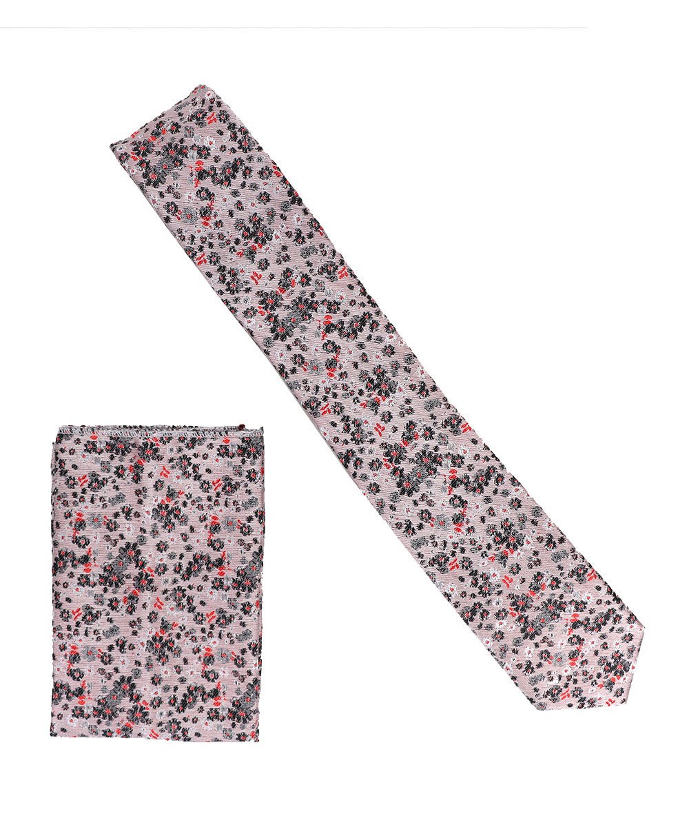 Vittorio Farina Men's Skinny Design Satin Necktie and Pocket Square - Suits You Sir - SD - 0042 - 