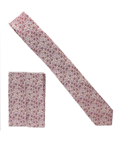 Vittorio Farina Men's Skinny Design Satin Necktie and Pocket Square - Suits You Sir - SD - 0051 - 