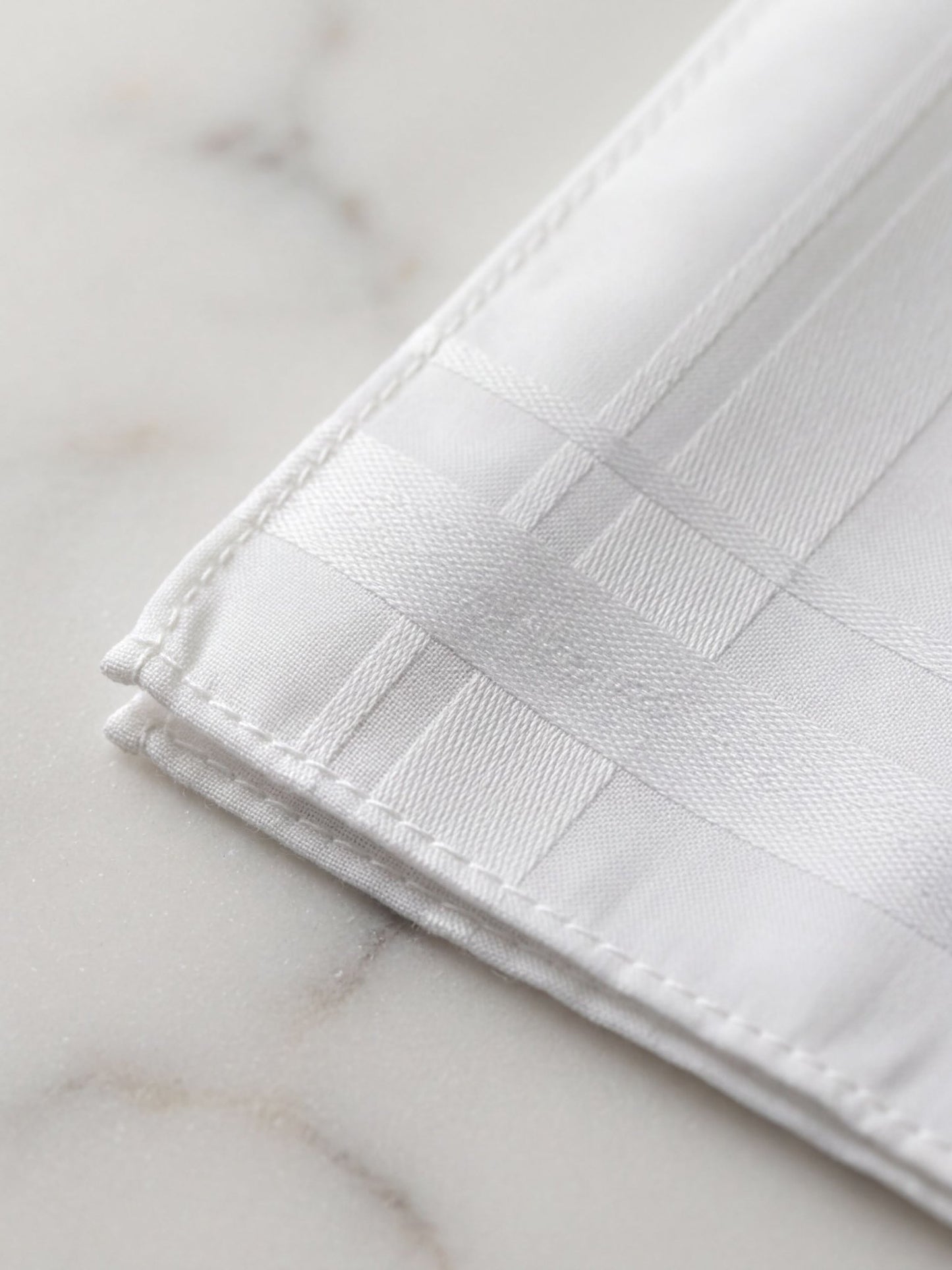 Vittorio Farina Men's White Cotton Handkerchiefs in Gift Box: 3, 6 & 12 Pack - 3 -