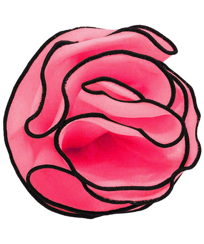 Vittorio Farina Round Satin Pocket Square with Embroidered Piping - Suits You Sir - Amber and Royal - 