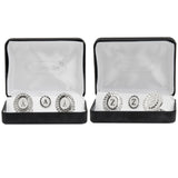 Vittorio Vico Bling Initial Cufflinks & Tie Tack Set in Gift Box - Suits You Sir - Gold - A