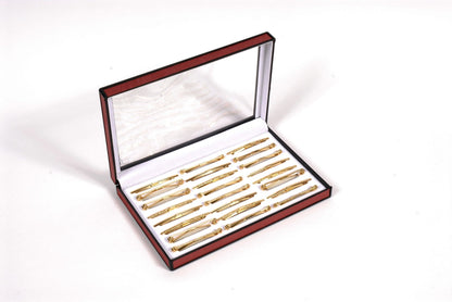 Vittorio Vico Collar Bars in Presentation Box: 24 Pack - Suits You Sir - Gold - Plain