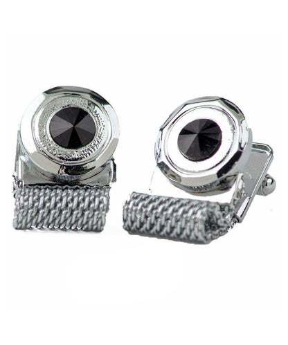 Vittorio Vico Colorful Crystal Chain Cufflinks in Gift Box - Suits You Sir - Burgundy and Silver - 