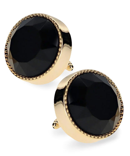 Vittorio Vico Large Colorful Tricep Colorstone Cufflinks: CL16XX Series - Suits You Sir - Black and Gold - 