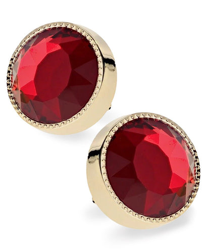 Vittorio Vico Large Colorful Tricep Colorstone Cufflinks: CL16XX Series - Suits You Sir - Red and Gold - 