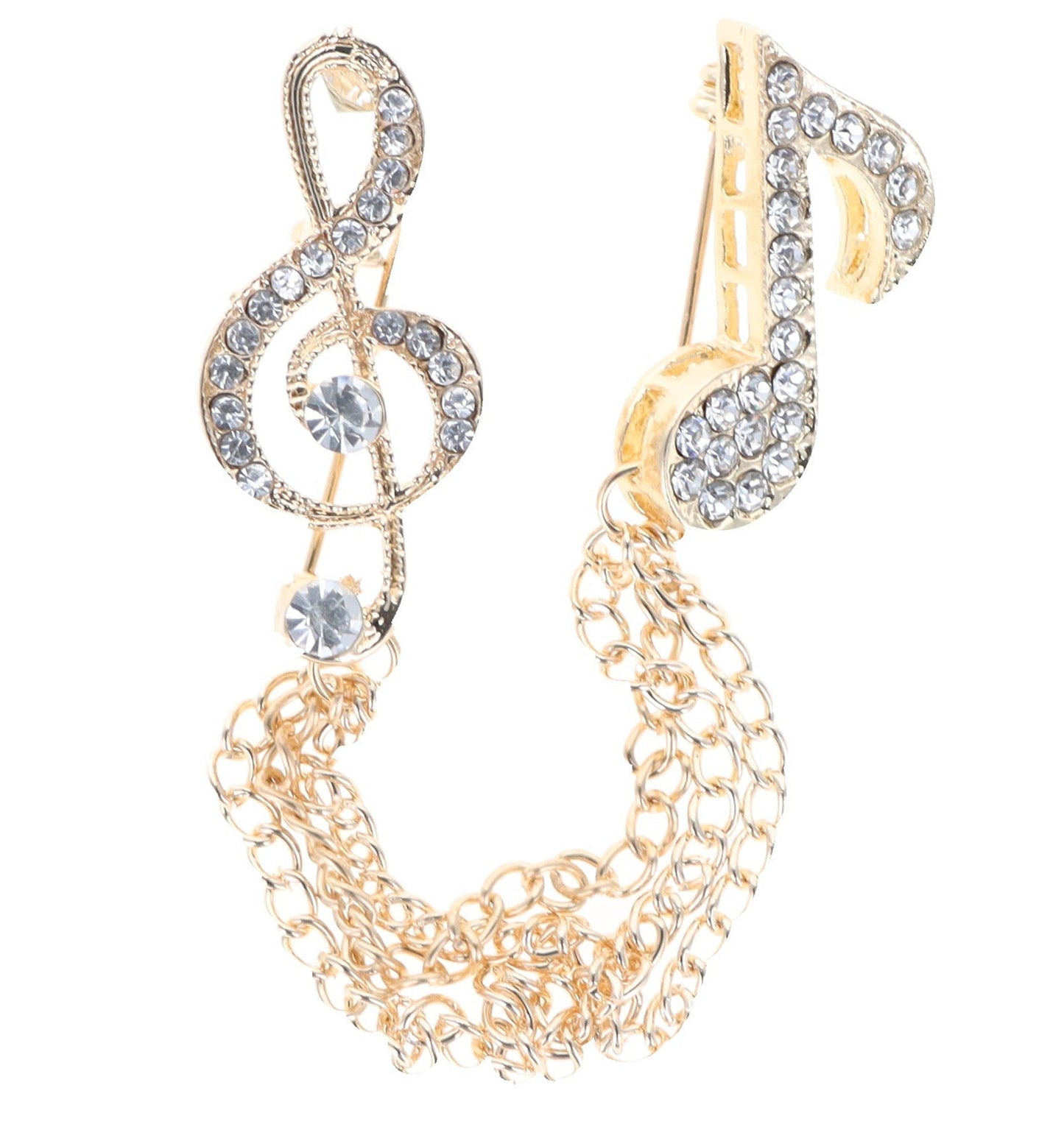 Vittorio Vico Men's Design Brooch in Gift Box - Suits You Sir - Gold Musical Note - 