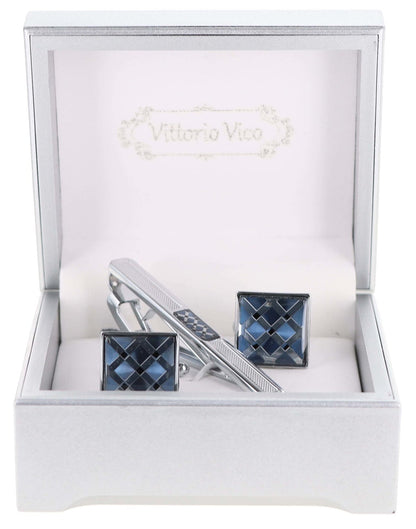 Vittorio Vico Men's Enamel Cufflink & Tie Bar Set in Gift Box - Suits You Sir - CE - 001 - 