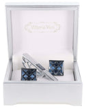 Vittorio Vico Men's Enamel Cufflink & Tie Bar Set in Gift Box - Suits You Sir - CE - 001 - 