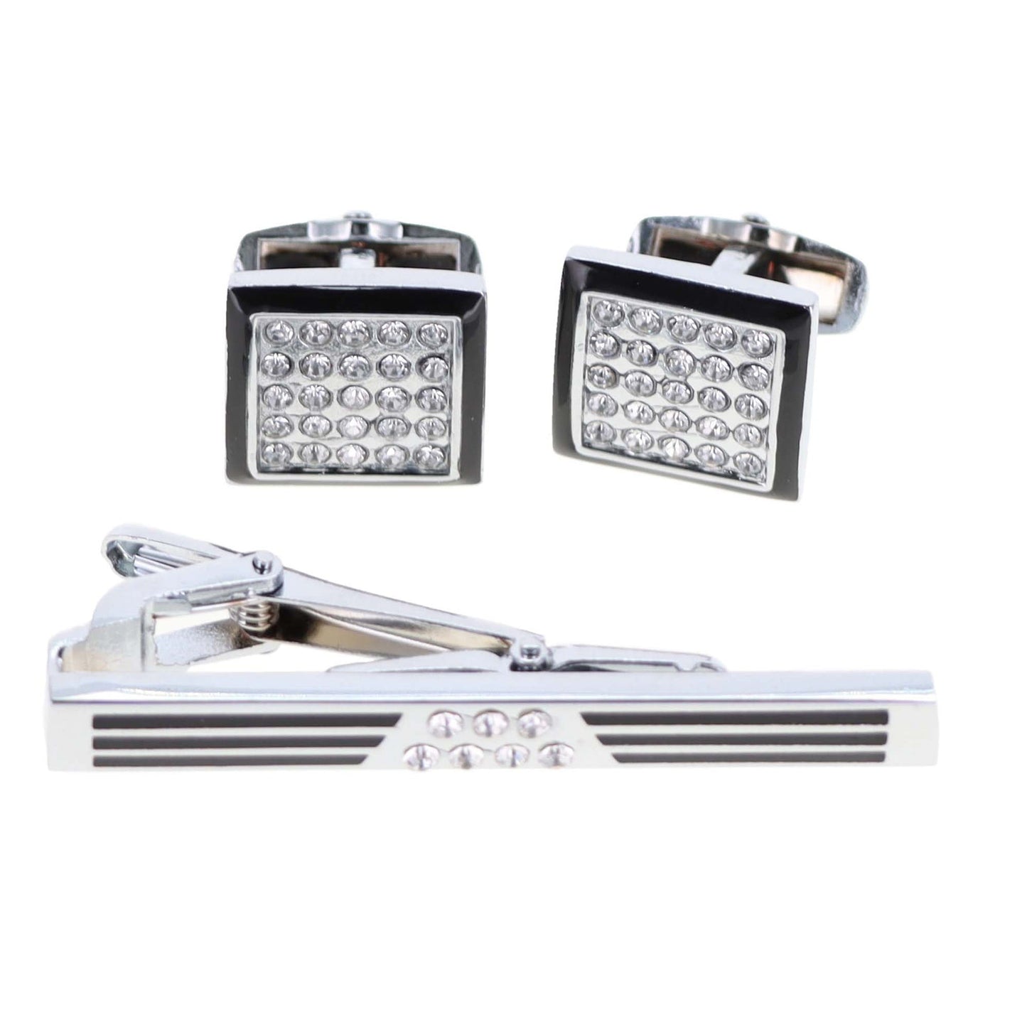 Vittorio Vico Men's Enamel Cufflink & Tie Bar Set in Gift Box - Suits You Sir - CE - 002 - 