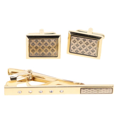 Vittorio Vico Men's Enamel Cufflink & Tie Bar Set in Gift Box - Suits You Sir - CE - 007 - 