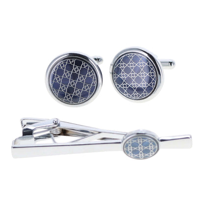 Vittorio Vico Men's Enamel Cufflink & Tie Bar Set in Gift Box - Suits You Sir - CE - 012 - 