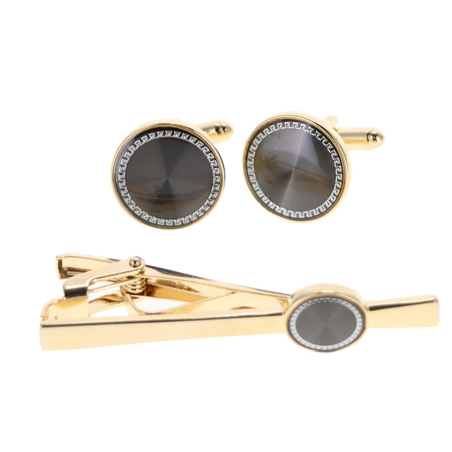 Vittorio Vico Men's Enamel Cufflink & Tie Bar Set in Gift Box - Suits You Sir - CE - 013 - 