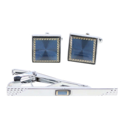 Vittorio Vico Men's Enamel Cufflink & Tie Bar Set in Gift Box - Suits You Sir - CE - 020 - 