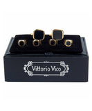 Vittorio Vico Men's Gold Cufflink & Stud Sets in Gift Box - Suits You Sir - Gold (FS - 145) - 