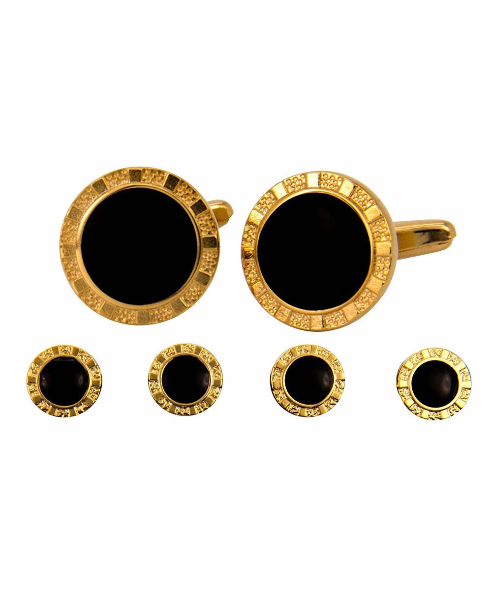 Vittorio Vico Men's Gold Cufflink & Stud Sets in Gift Box - Suits You Sir - Gold (FS - 171) - 