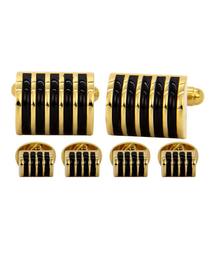 Vittorio Vico Men's Gold Cufflink & Stud Sets in Gift Box - Suits You Sir - Gold (FS - 20) - 