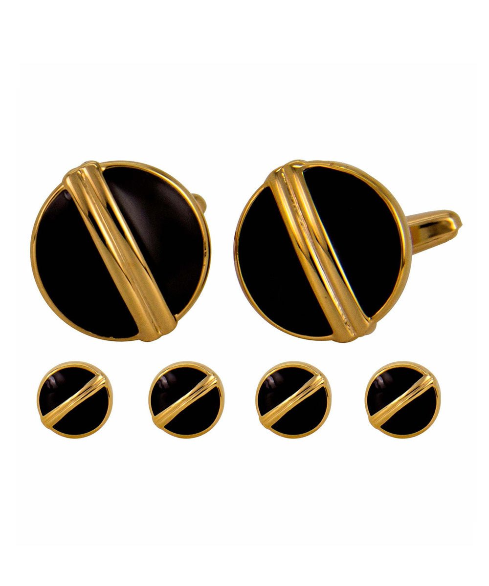 Vittorio Vico Men's Gold Cufflink & Stud Sets in Gift Box - Suits You Sir - Gold (FS - 90) - 