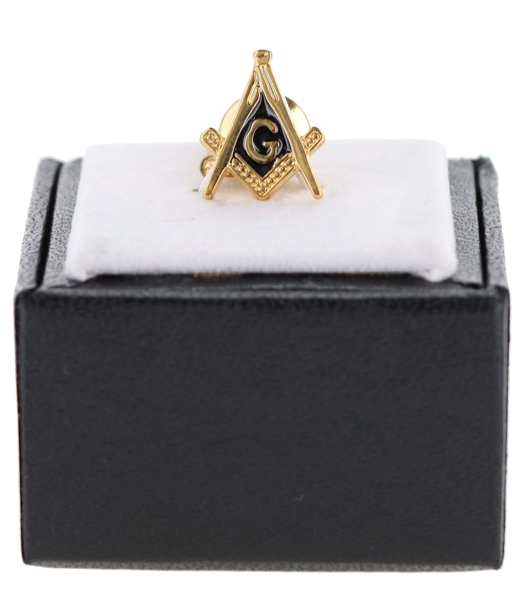Vittorio Vico Men's Masonic Tie Tack in Gift Box - Suits You Sir - Black and Gold - 
