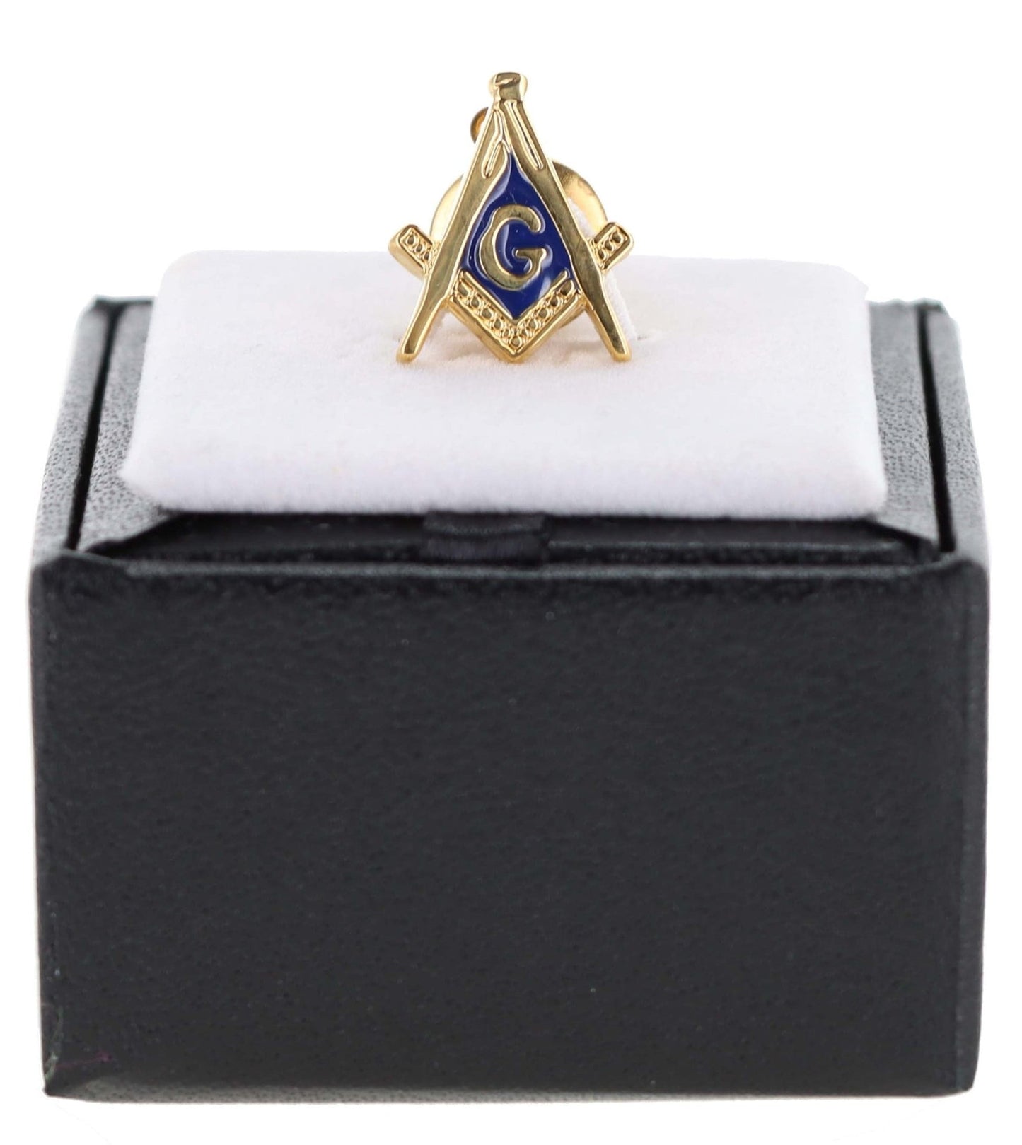 Vittorio Vico Men's Masonic Tie Tack in Gift Box - Suits You Sir - Royal Blue and Gold - 