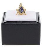 Vittorio Vico Men's Masonic Tie Tack in Gift Box - Suits You Sir - Royal Blue and Gold - 