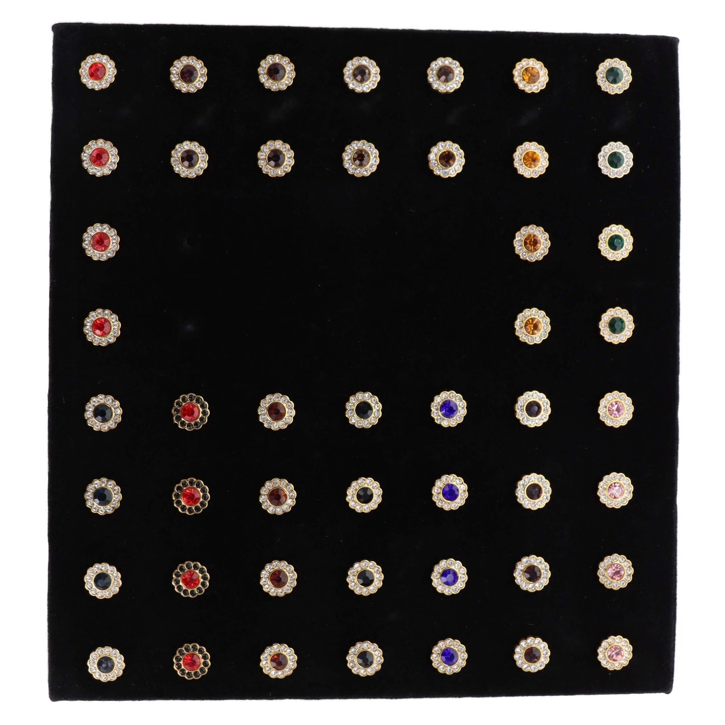 Vittorio Vico Men's Tie Tacks on Presentation Board: 24 Pack - Suits You Sir - Gold Flower - 