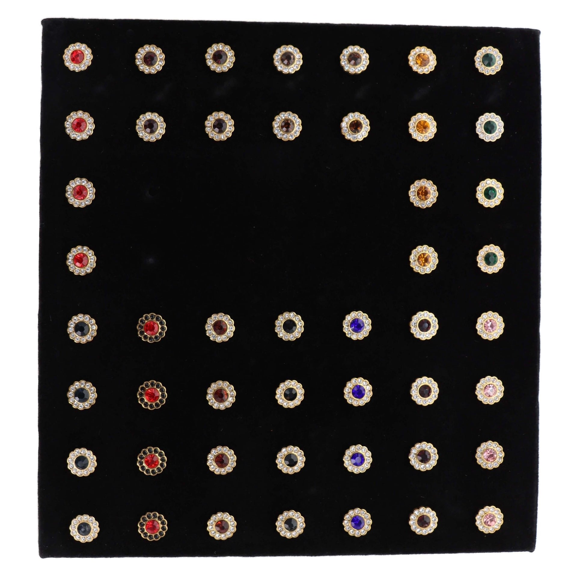 Vittorio Vico Men's Tie Tacks on Presentation Board: 24 Pack - Suits You Sir - Gold Flower - 