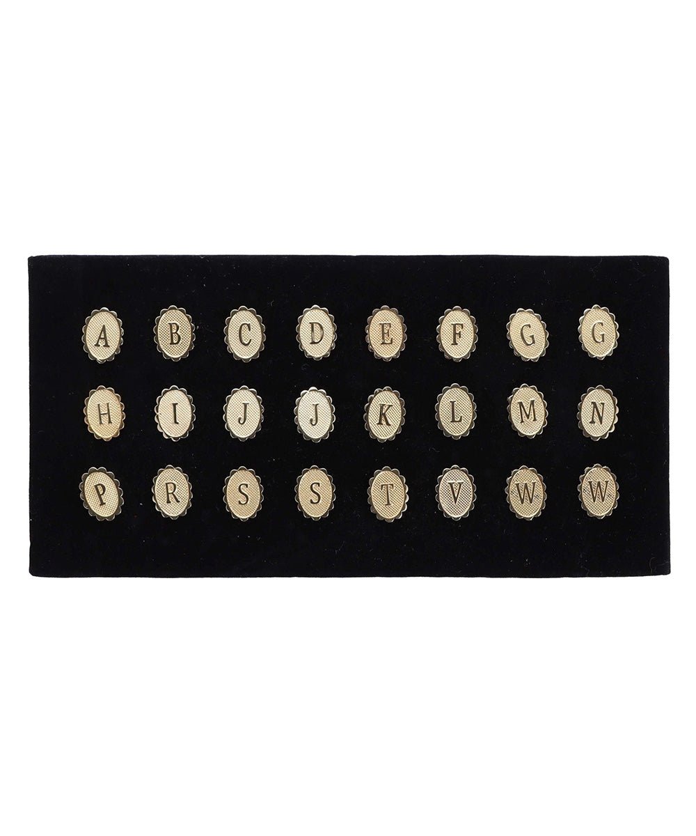 Vittorio Vico Men's Tie Tacks on Presentation Board: 24 Pack - Suits You Sir - Gold Initial - 