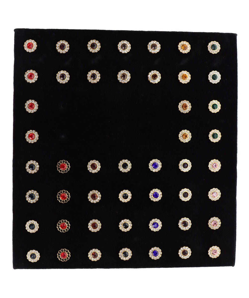 Vittorio Vico Men's Tie Tacks on Presentation Board: 24 Pack - Suits You Sir - Silver Flower - 