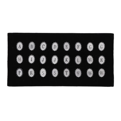 Vittorio Vico Men's Tie Tacks on Presentation Board: 24 Pack - Suits You Sir - Silver Initial - 