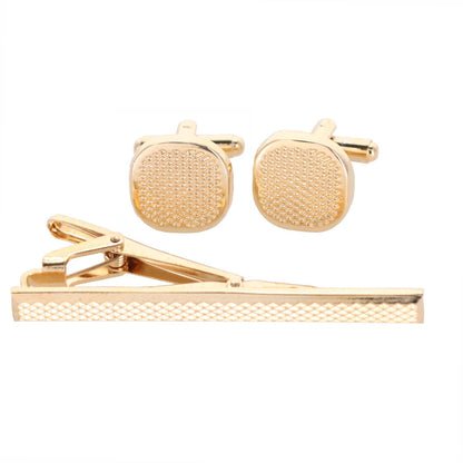 Vittorio Vico Plain Gold Cufflink & Tie Bar Set in Gift Box - Suits You Sir - CLTB 419 - 