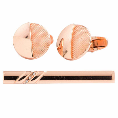 Vittorio Vico Plain Gold Cufflink & Tie Bar Set in Gift Box - Suits You Sir - CLTB 447 - 